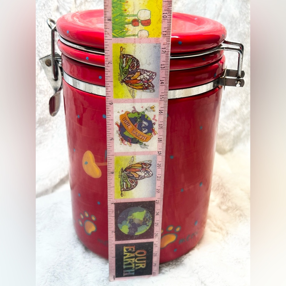 CERAMIC CAT TREAT BAIL LATCH CANISTER - Picture 5 of 6